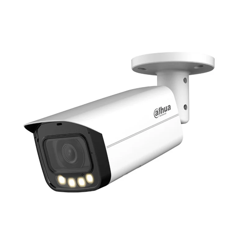 IPC-HFW5449T-ASE-LED-S2 - Telecamera IP 4MP Full-Color AI Dahua con IR 40m, WDR 140dB, Rilevamento Volto, Audio, Slot SD, IP67 IK10 da Esterno
