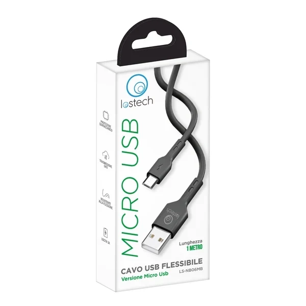 Flessibile Micro USB 1 m Nero Cavo USB