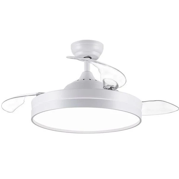 Wisdom Ventilatore Da Soffitto E Plafoniera 60W Lampadario Led Pale A Scomparsa