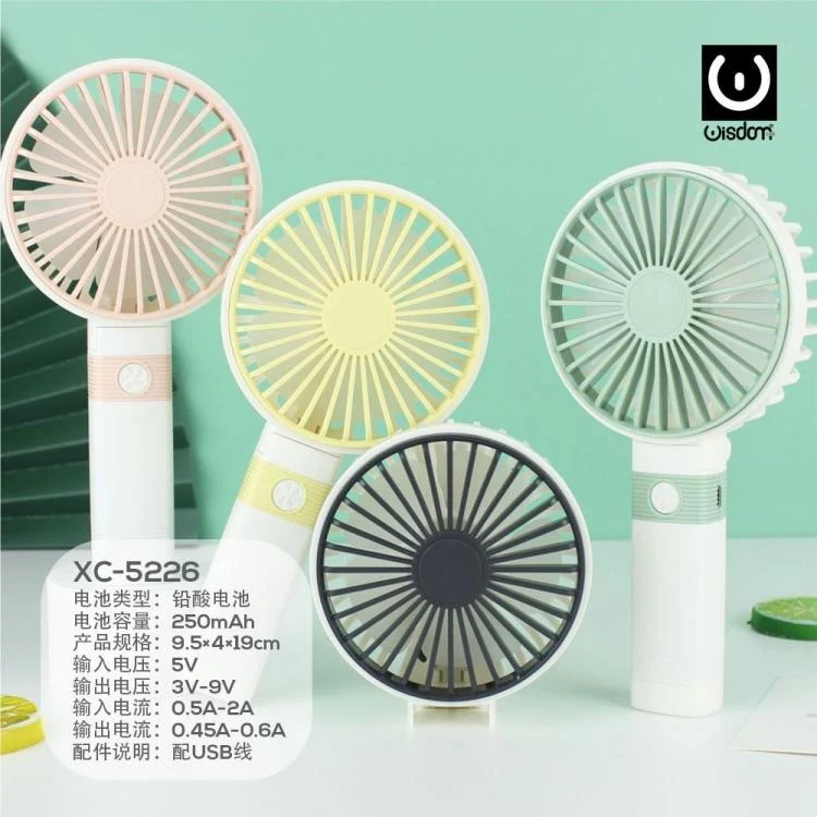 Wisdom Mini Ventilatore Portatile Ricaricabile Usb Casa Campeggio A Mano/Tavolo