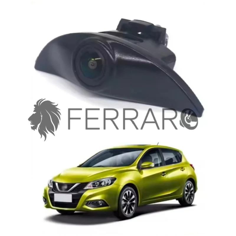 (PRENOTA) Telecamera Frontale per Nissan X-Trail T30, Qashqai J10, J11 (Compatibilità in Descrizione), AHD, 1920x1080, 170° Gradi