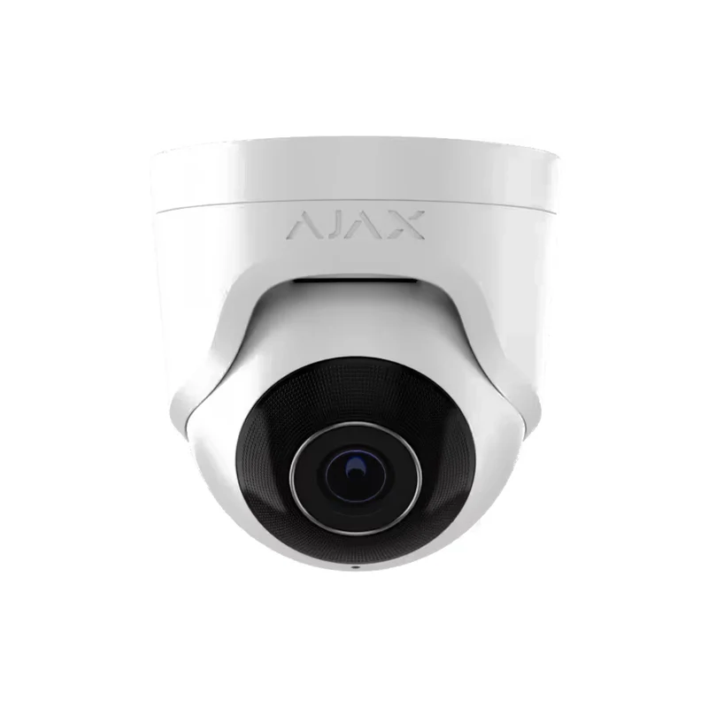 Ajax - Turret Cam 64925.197.WH1 Telecamera IP 5MP 4mm PoE AI IR 35M per videosorveglianza - Baseline - Bianco