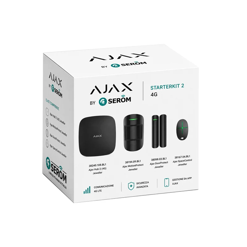 51173.134.BL1 - Ajax StarterKit 2 4G kit di sicurezza domestica intelligente