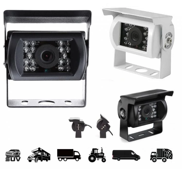 Telecamera Per Auto Camper Retrocamera Retromarcia Alluminio 18 Led Notte Mirror