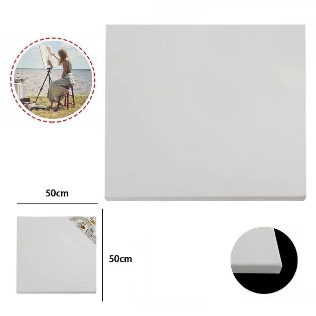 Tela Pittura Tele Per Dipingere Telaio In Legno Telati Cotone Grana Fine 50X50Cm