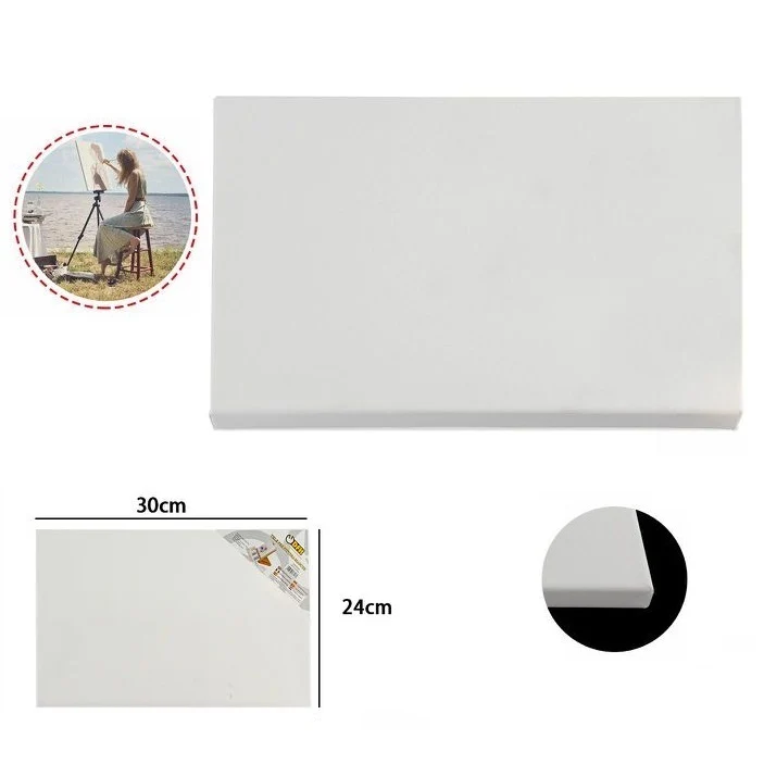 Tela Pittura Tele Per Dipingere Telaio In Legno Telati Cotone Grana Fine 24X30Cm