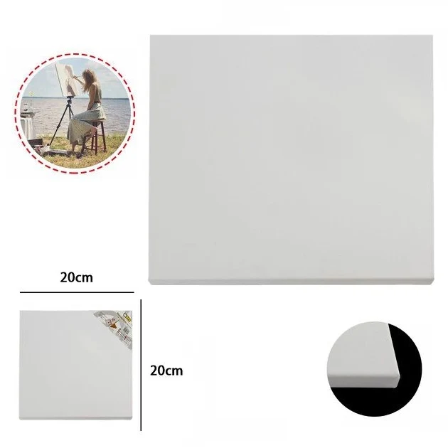 Tela Pittura Tele Per Dipingere Telaio In Legno Telati Cotone Grana Fine 20X20Cm