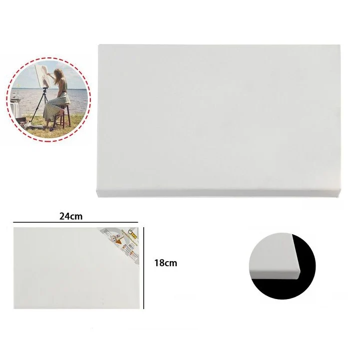 Tela Pittura Tele Per Dipingere Telaio In Legno Telati Cotone Grana Fine 18X24Cm