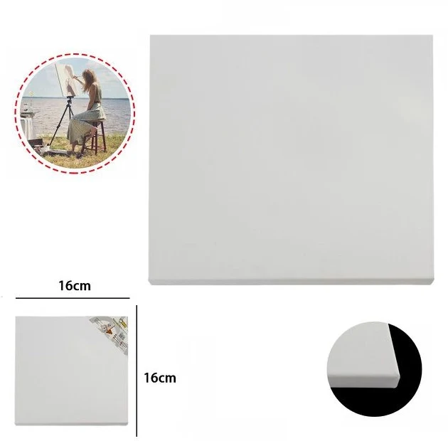 Tela Pittura Tele Per Dipingere Telaio In Legno Telati Cotone Grana Fine 16X16Cm