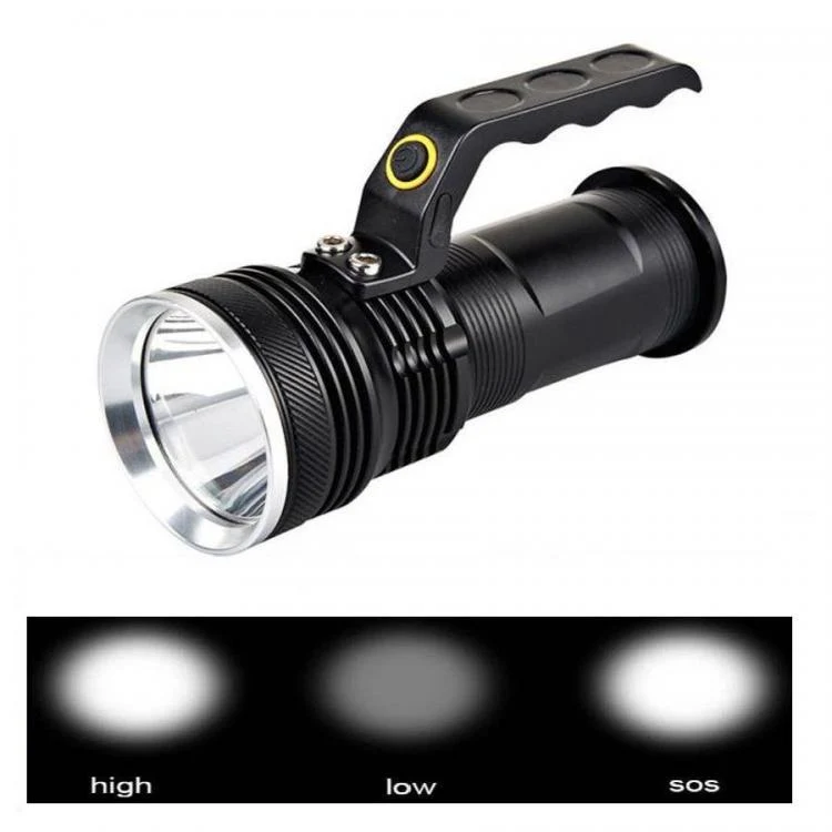 Torcia Cree Led T6 Ricaricabile 800 Lumen Tattica Sos Militare Strobo Portabile