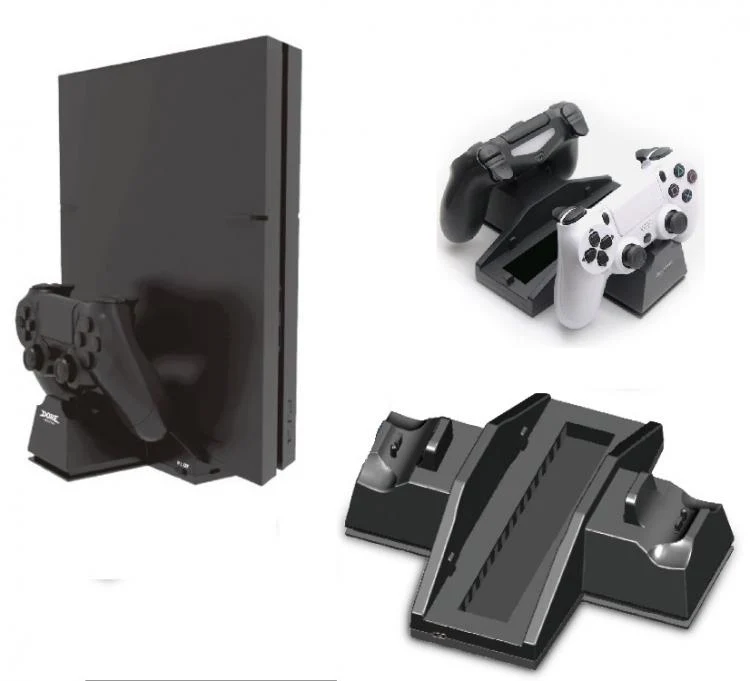Supporto Verticale Per Ps4 Slim/Pro + Base Ricarica Joypad Controller Stand Dock